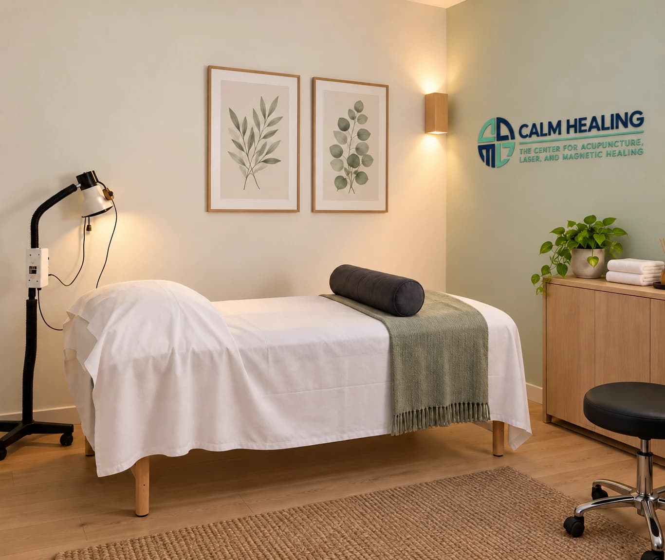 Treatment room at CALM Healing